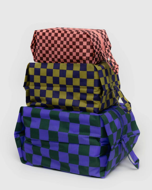 Baggu - 3D Zip Set - Jewel Checks