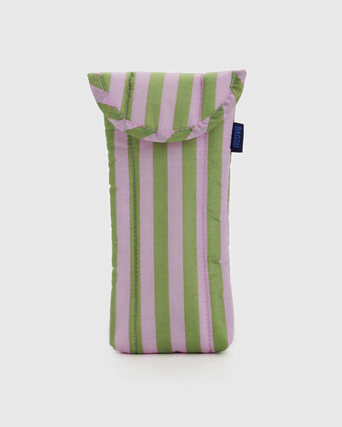 Baggu - Puffy Glasses Sleeve - Avocado Candy Stripe *PRE-ORDER FOR SHIPPING AFTER MAY 8TH*