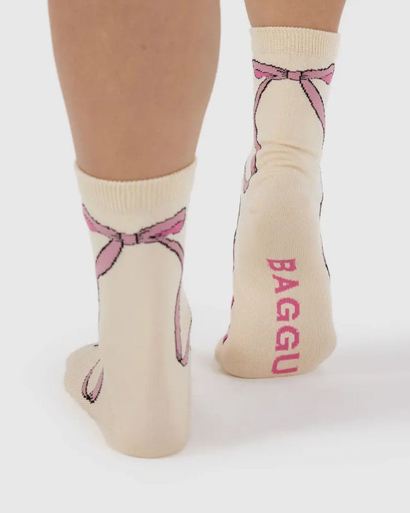 Baggu - Crew Sock - Pink Bow