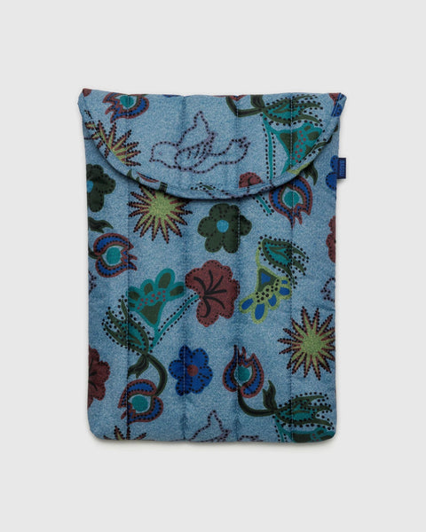Baggu - Puffy Laptop Sleeve - 13/14 inch - Digital Denim Birds *PRE-ORDER FOR SHIPPING AFTER MAY 8TH*