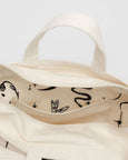 Baggu - Horizontal Zip Duck Bag - Embroidered Ballet Icons