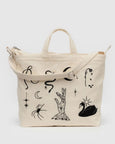 Baggu - Horizontal Zip Duck Bag - Embroidered Ballet Icons