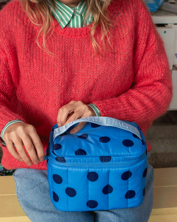 Baggu - Puffy Lunch Bag - Blue Polka Dot