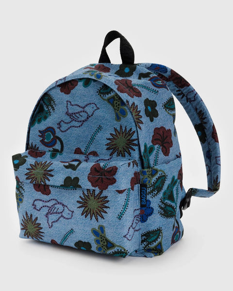 Baggu - Medium Nylon Backpack - Digital Denim Birds