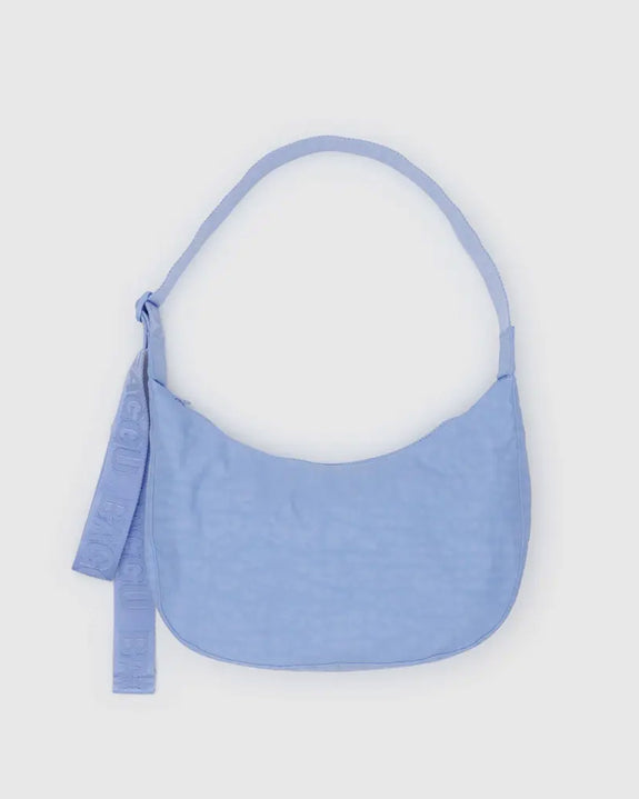 Medium Nylon Crescent Bag - French Blue