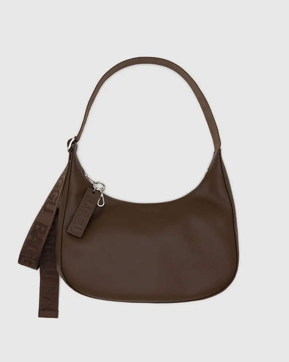 Baggu - Medium Recycled Leather Crescent Bag - Brown