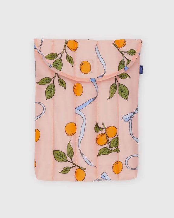 Baggu - Puffy Laptop Sleeve - 13/14 inch - Apricots & Ribbons