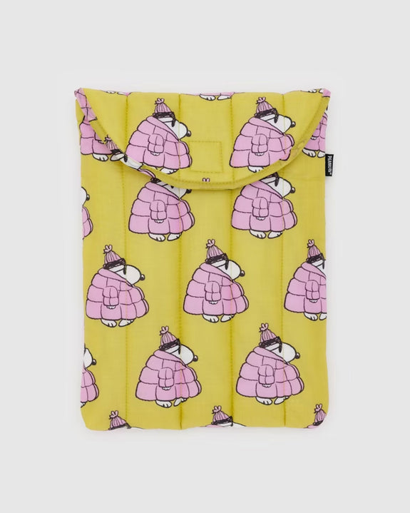 Baggu - Puffy Laptop Sleeve - 13/14 Inch - Puffer Snoopy Pink