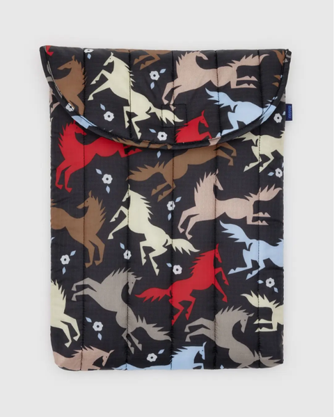 Baggu - Puffy Laptop Sleeve - 16 Inch - Horse Cut-Outs