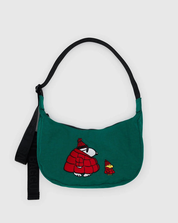 Baggu - Medium Nylon Crescent Bag - Snoopy & Woodstock