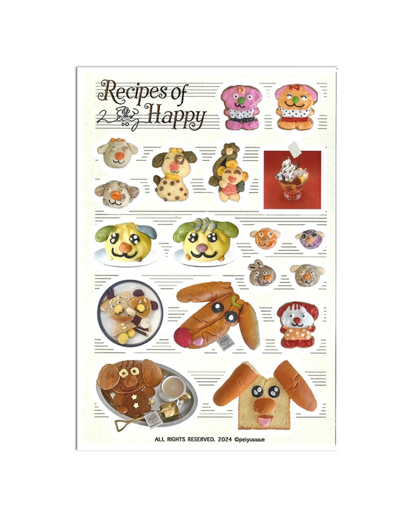 dogmilktea - Sticker Sheet - Baking for Happy