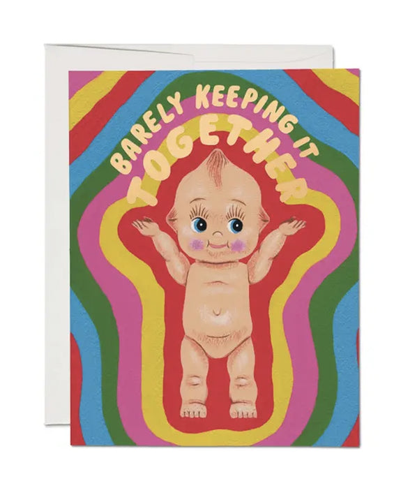 Red Cap Cards - Kewpie Doll Greeting Card