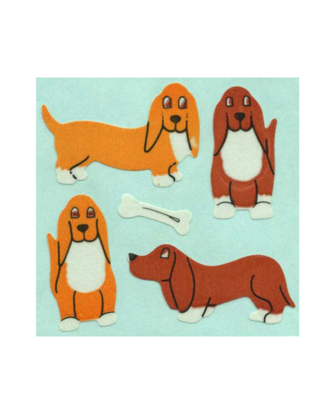 Stickermagic - Tear-off Stickers - Basset Hounds