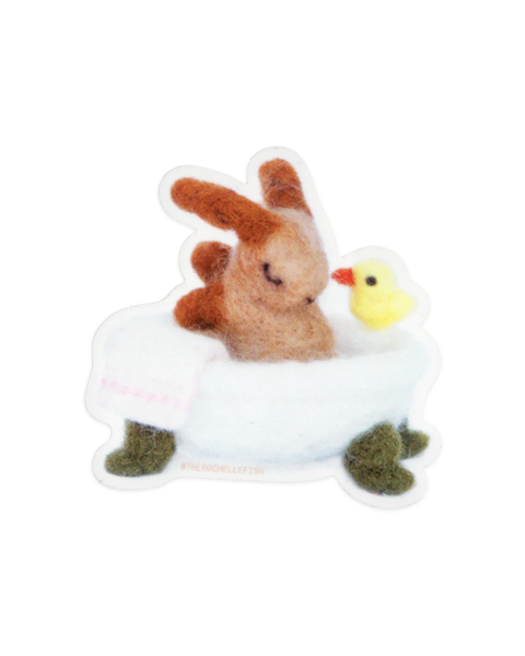 Rochelle Oh - Bath Time - Flake Vinyl Sticker