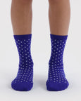 Baggu - Crew Sock - Micro Blue and White Polka Dot