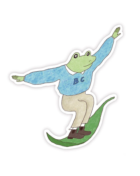 foonie - The Surfing Frog in Bc Sticker
