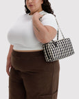 Baggu - Nylon Bowler Bag - Black And Cream Gingham