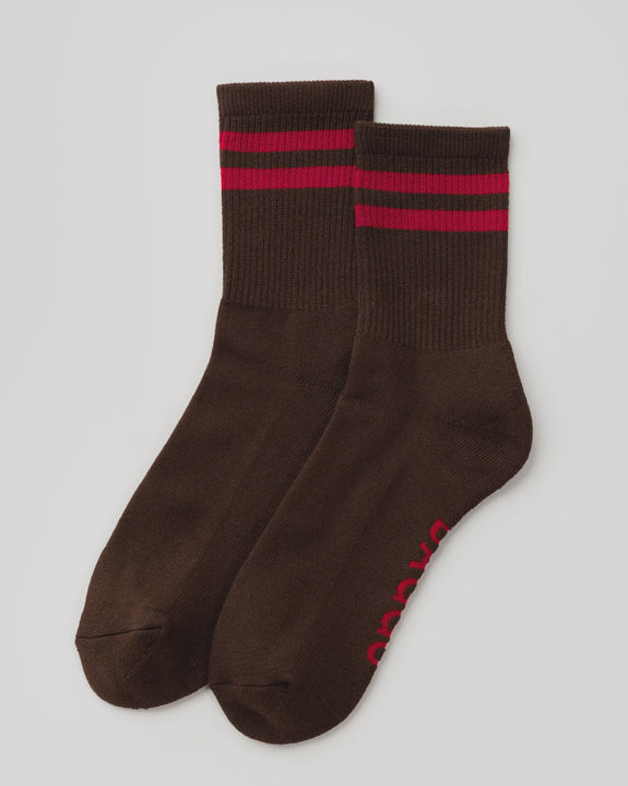 Baggu - Ribbed Sock - Coffee Stripe