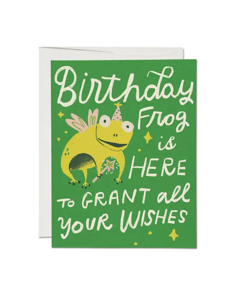Red Cap Cards - Birthday Frog Greeting Card