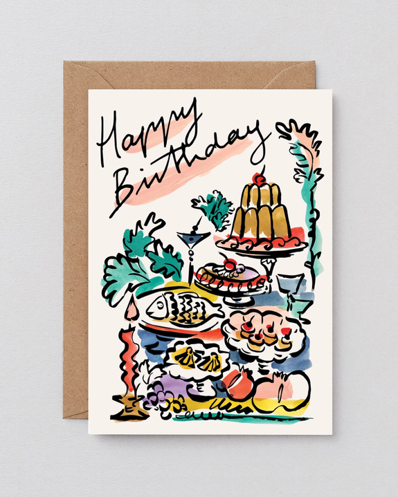 Wrap - Happy Birthday Banquet Greeting Card