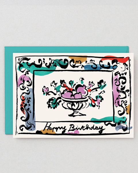 Wrap - Happy Birthday Border Greeting Card