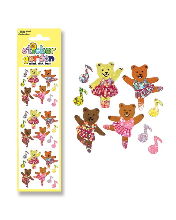 Sticker Garden - Sparkle Ballerina Bears Stickers