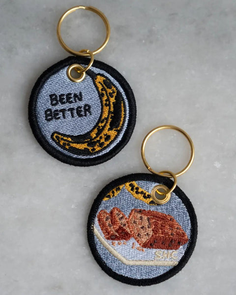 Stay Home Club - Been Better (Banana Bread) - Double Sided Embroidered Keychain