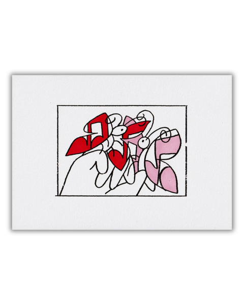 Carla McRae - 'Love at First Sight' Gocco Print in Berry/Rose