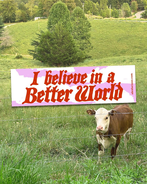 Alex Luciano - I Believe in a Better World - Bumper Sticker