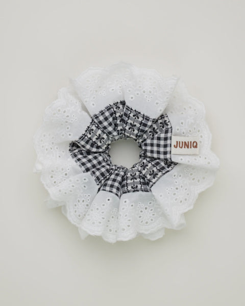 Juniq Scrunchies - Betty Gingham - Black