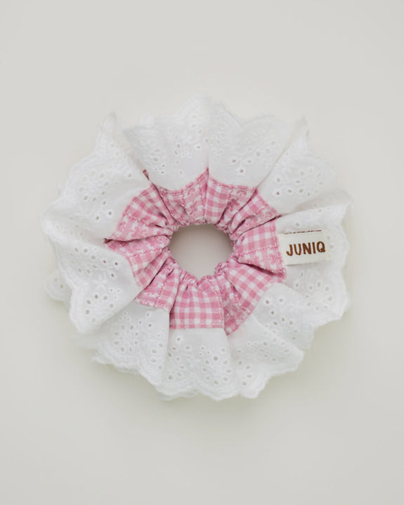 Juniq Scrunchies - Betty Gingham - Pink