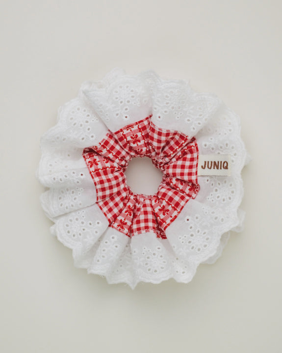 Juniq Scrunchies - Betty Gingham - Red