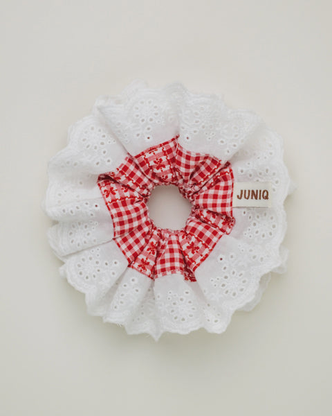 Juniq Scrunchies - Betty Gingham - Red