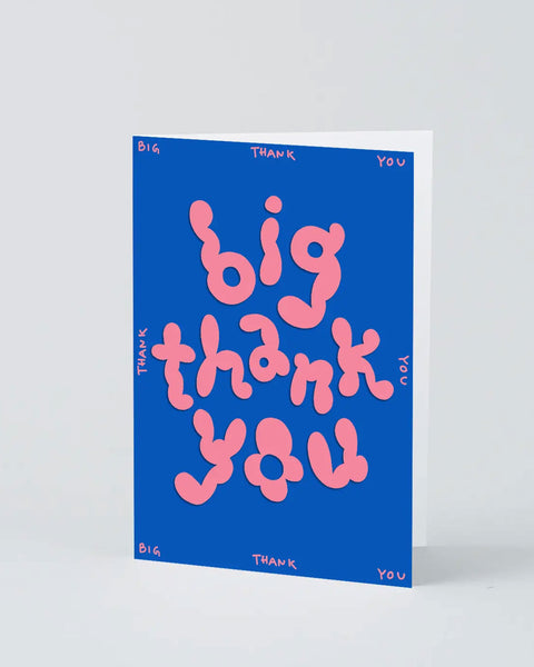 Wrap - Greetings Card - Big Thank You