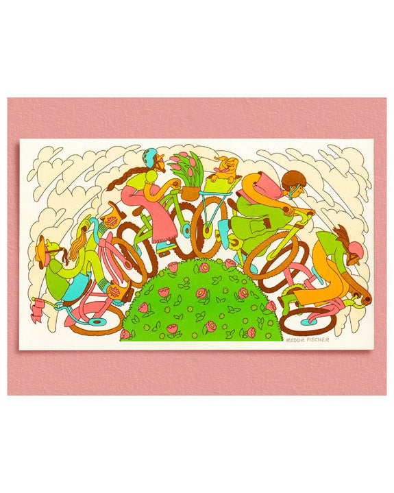 Maddie Fischer - Bike Arc Riso Print