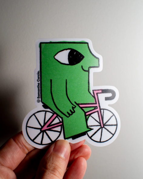 Samantha Curcio - Cyclist on Cruise - Vinyl Sticker