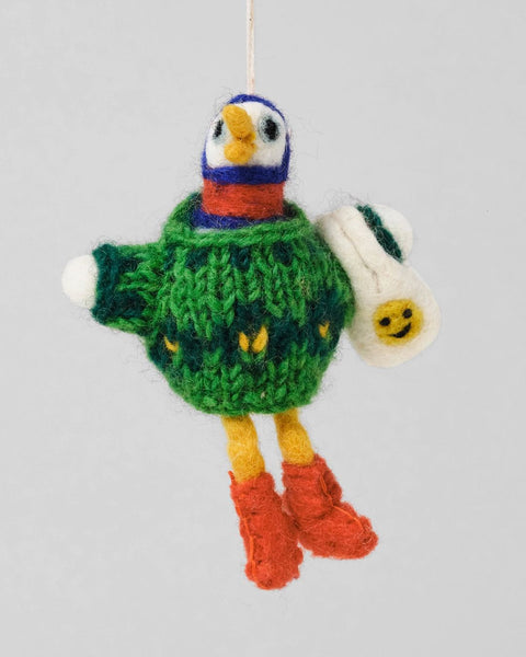 Wrap - Hanging Felt Ornament - Birdy