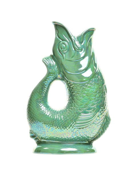 The Original Gluggle Jug - Pitcher Vase - XL - Sea Green Lustre