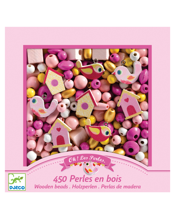 Djeco - Birds Wooden Bead Set