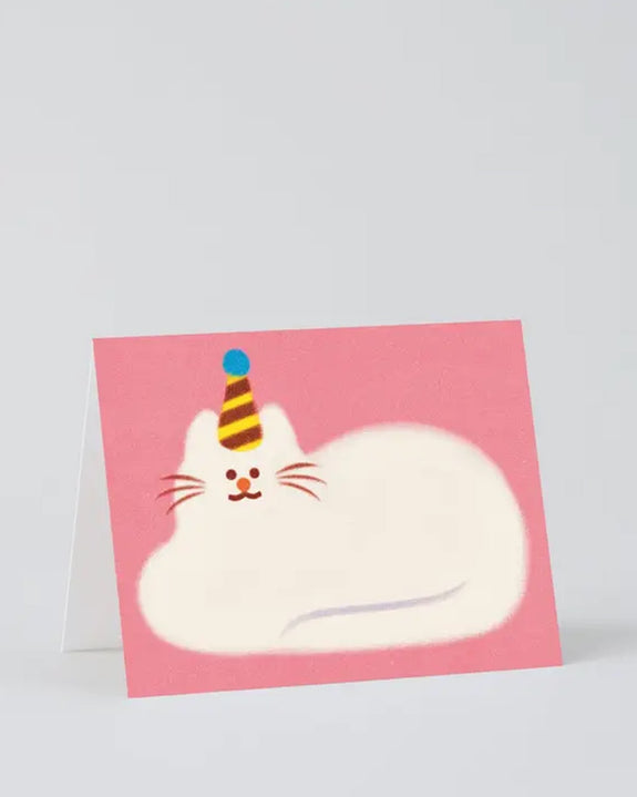 Wrap - 'Birthday Cat' Kids Thank You Greetings Card