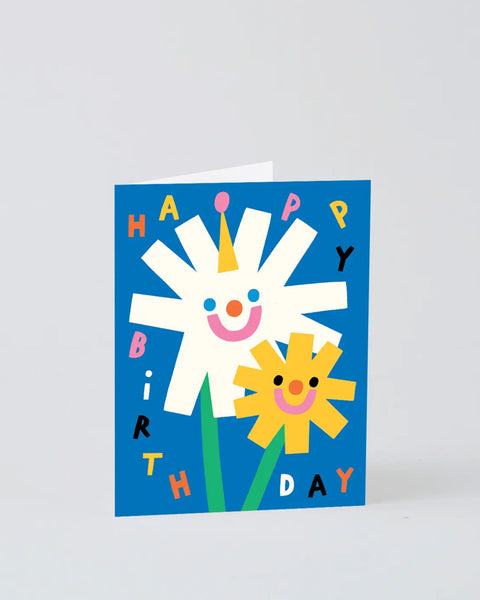 Wrap - Greetings Card - Birthday Flowers