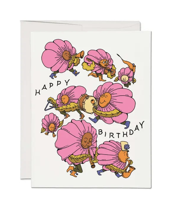 Red Cap Cards - Birthday Band Greeting Card