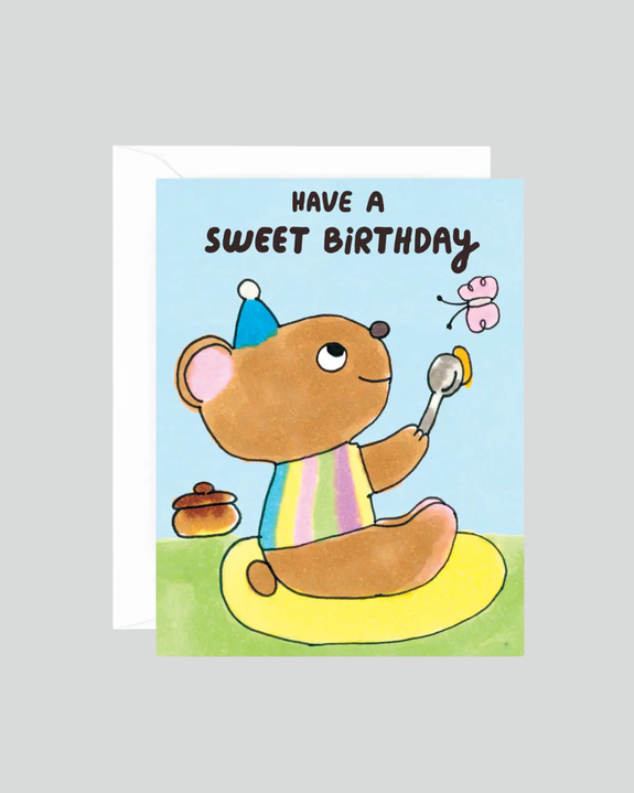 Wrap - Have A Sweet Birthday Bear Kids Greeting Card