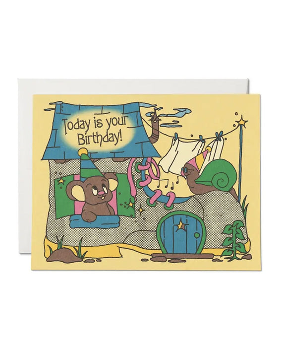 Red Cap Cards - Birthday Boot Birthday Greeting Card