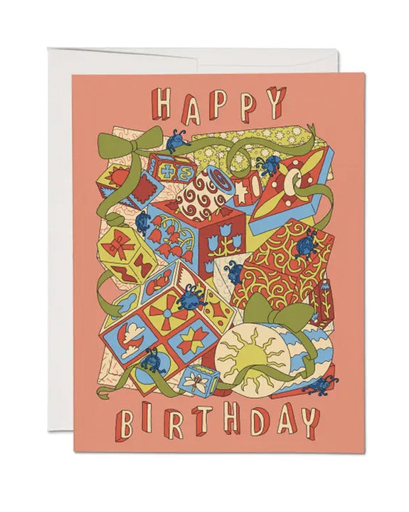 Red Cap Cards - Birthday Bugs Greeting Card