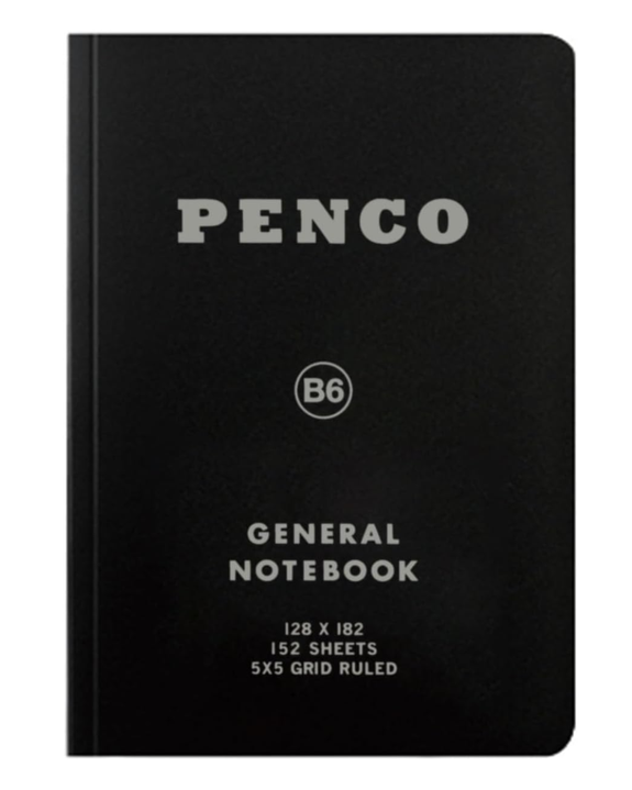 PENCO - General Notebook - Grid - B6 - Black