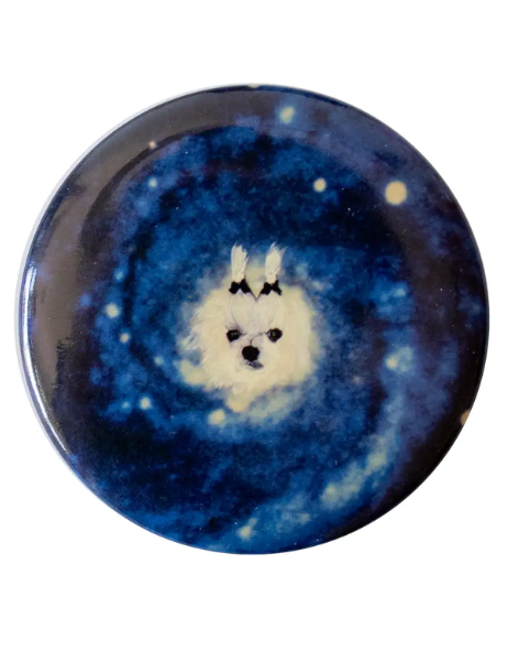 Gentle Thrills - Black Hole Pinback Badge / Button