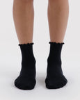 Baggu - Lettuce Edge Sock Set of 2 - Black