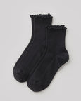 Baggu - Lettuce Edge Sock Set of 2 - Black