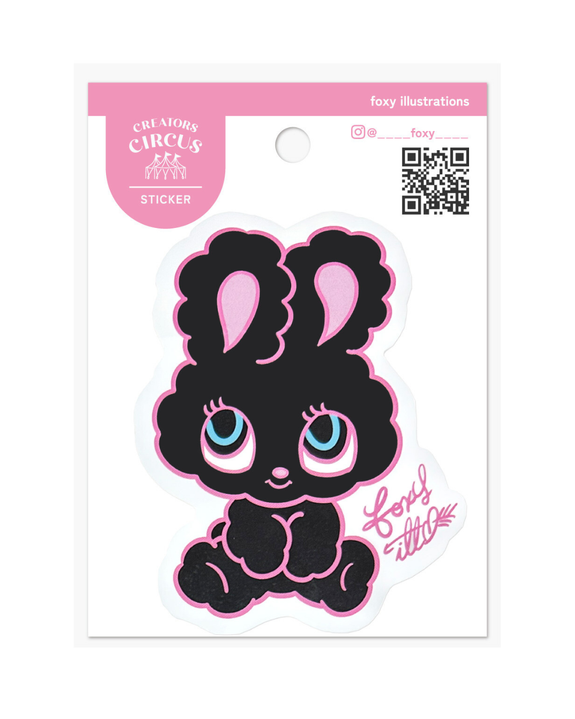 Creators Circus Sticker - Black Bunny